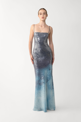 SAU LEE | Melrose Sequined Dress | Melrose Sequined Dress - Blue Multi / 00