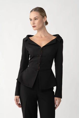 SAU LEE | Nicola Crepe Top | Nicola Crepe Top - Black / 00