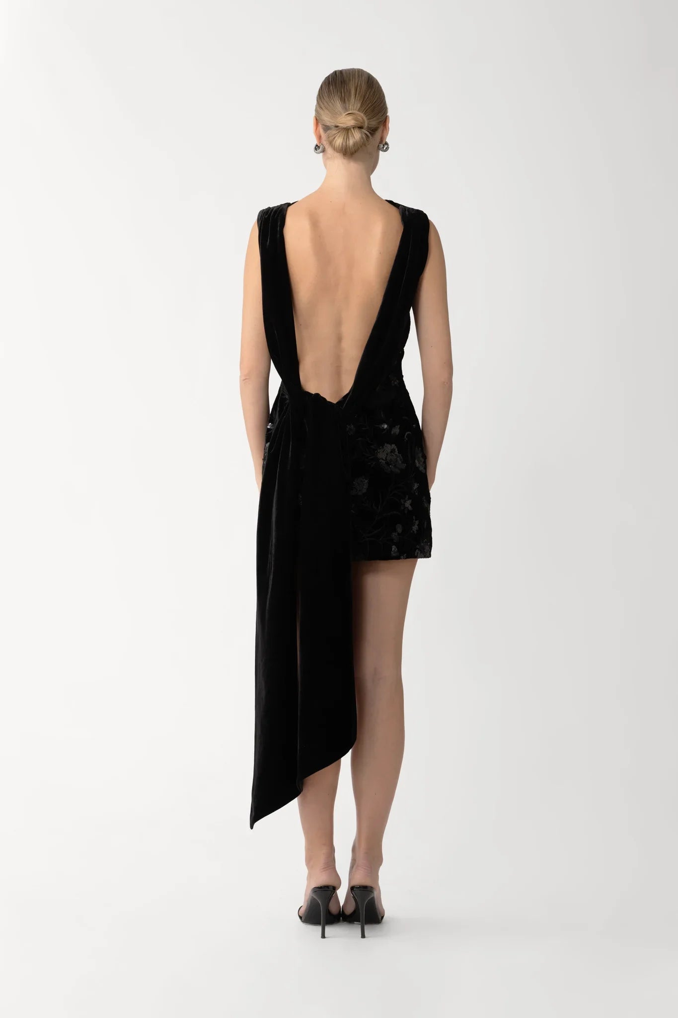 sau lee margaux velvet mini dress SAU LEE Margaux Dress in Black
