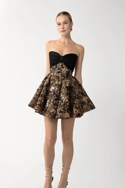 gold and black dress short Party 70033 by Chandalier Black Gold SAU LEE Jolene Mini Dress,
