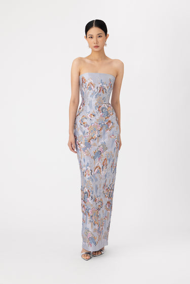 SAU LEE | Ilsa Gown | Ilsa Gown - Blue Ash / 00