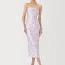 SAU LEE | Judith Jacquard Midi Dress | Judith Jacquard Midi Dress - Lilac Ash / 00