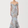SAU LEE | Natalya Brocade Gown | Natalya Brocade Gown - Blue Ash / 00