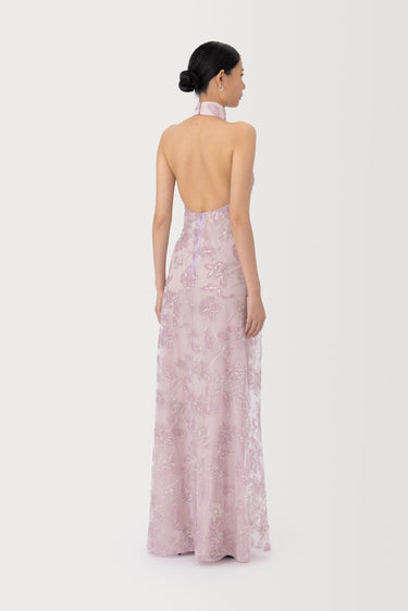 SAU LEE Grace Embellished Maxi Dress, Soft Lilac SAU LEE Grace Embellished Maxi Dress, Soft Lilac