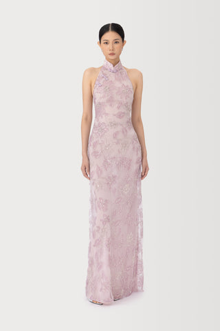 SAU LEE | Grace Embellished Maxi Dress | Grace Embellished Maxi Dress - Soft Lilac / 00
