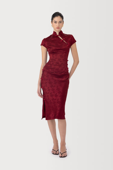 Ren Satin Jacquard Top