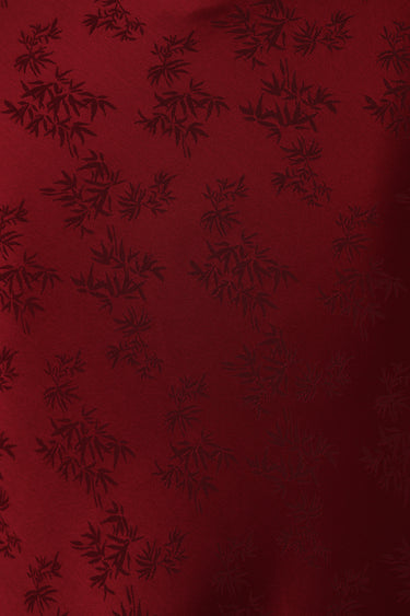 SAU LEE | Ren Satin Jacquard Skirt | Ren Satin Jacquard Skirt - Red Sangria / 00