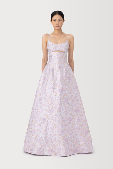 SAU LEE | Jacinda Jacquard Gown | Jacinda Jacquard Gown - Lilac Ash / 00