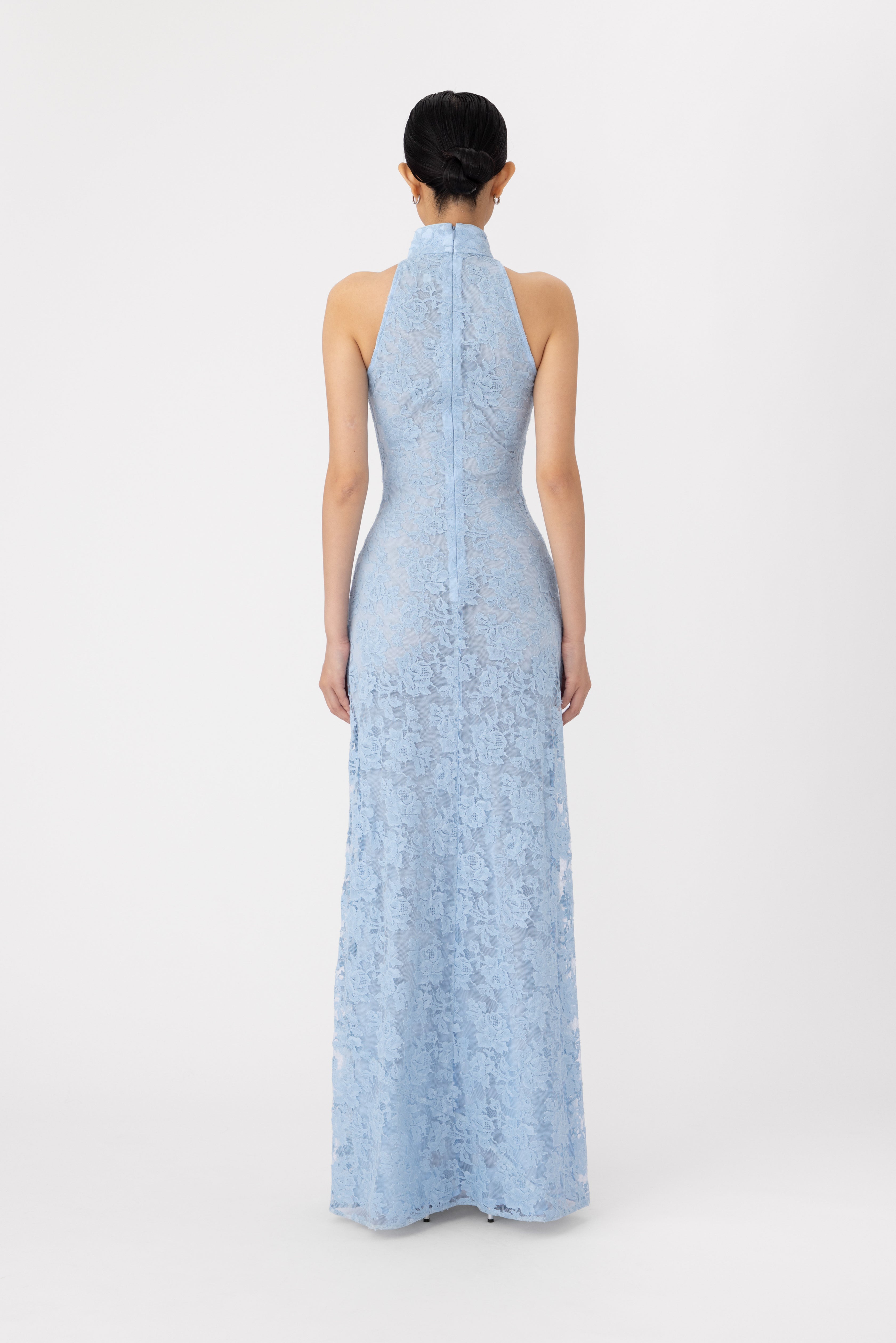 SAU LEE Gillian Lace Dress in Baby Blue