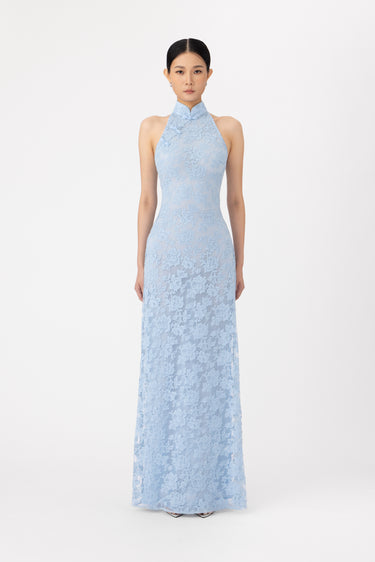 SAU LEE | Gillian Dress | Gillian Lace Dress - Blue / 00