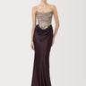 SAU LEE | Frances Gown | Frances Gown - Brown Multi / 00