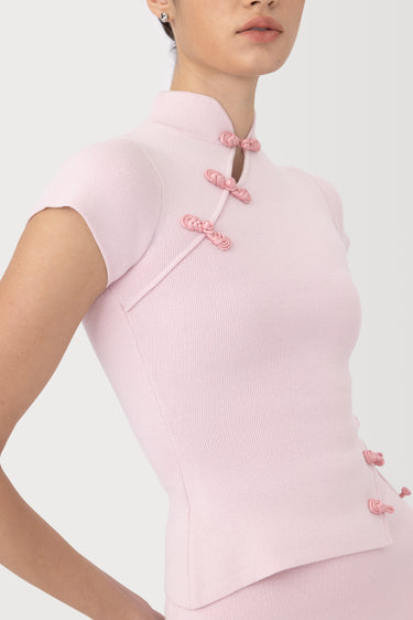 SAU LEE | Chase Knit Top | Chase Knit Top - Pastel Pink / S