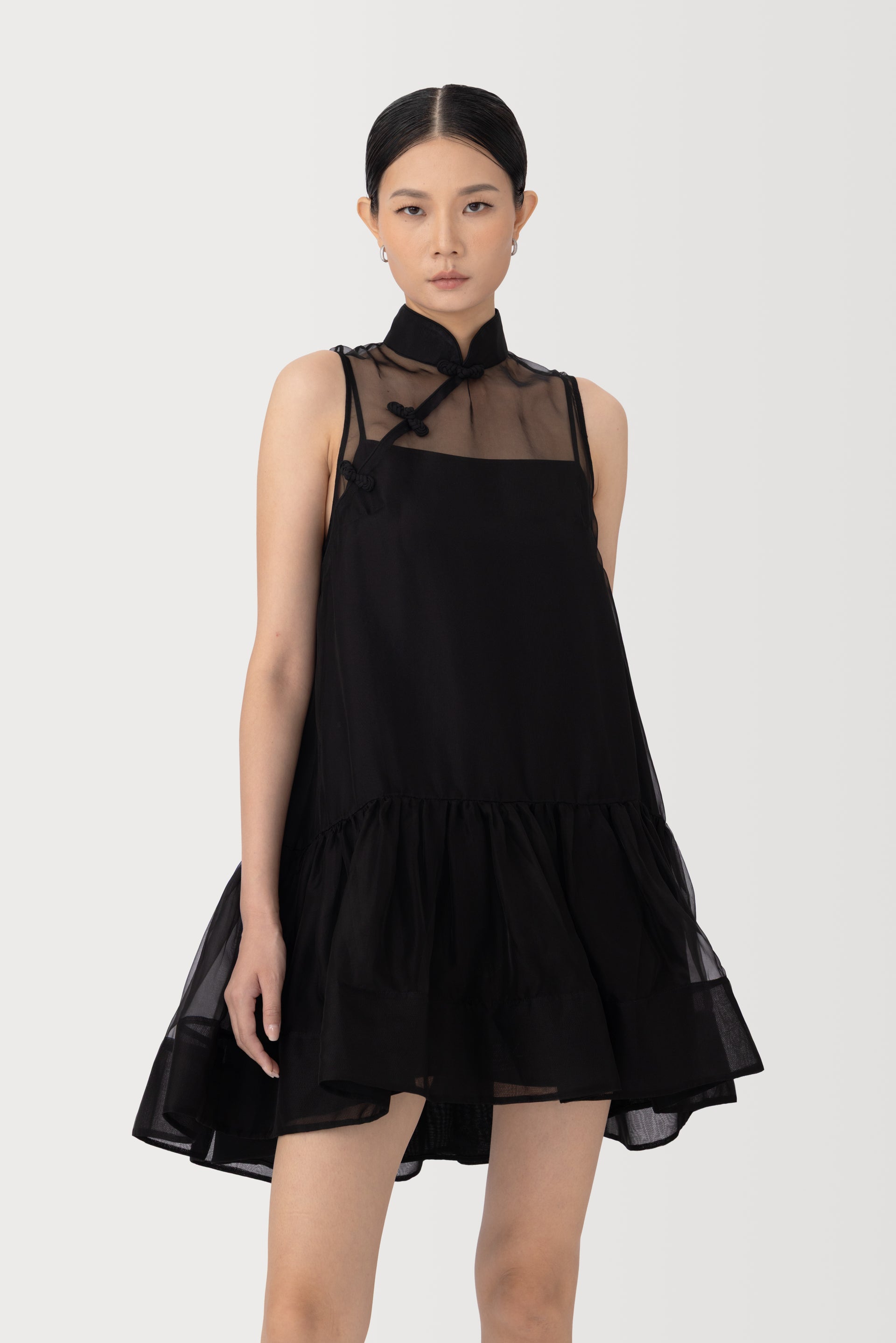 knee length dresses for ladies Sau Lee ISA Mini Dress, Black / 6 main image 0