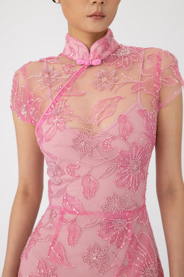 SAU LEE Charlize Maxi Dress, Rose Pink SAU LEE Charlize Maxi Dress, Rose Pink