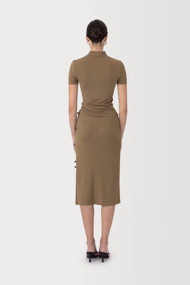 SAU LEE | Timo Jersey Skirt | Timo Jersey Skirt - Taupe / 00