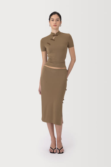 SAU LEE | Timo Jersey Top | Timo Jersey Top - Taupe / 00