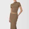 SAU LEE | Timo Jersey Skirt | Timo Jersey Skirt - Taupe / 00