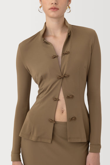 SAU LEE | Toma Jersey Cardigan | Toma Jersey Cardigan - Taupe / 00