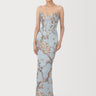 SAU LEE | Novella Brocade Dress | Novella Brocade Dress - Blue Ash / 00