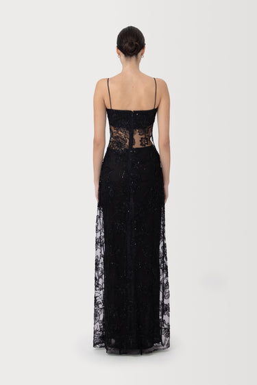 SAU LEE | Adeline Embellished Maxi Dress | Adeline Embellished Maxi Dress - Black / 00