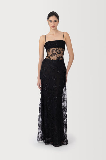 SAU LEE | Adeline Embellished Maxi Dress | Adeline Embellished Maxi Dress - Black / 00