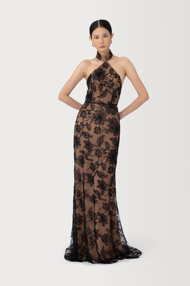 SAU LEE Adelaide Embellished Gown, Black SAU LEE Adelaide Embellished Gown, Black