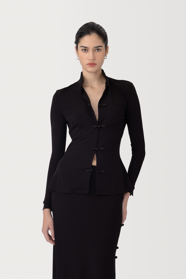 SAU LEE | Toma Jersey Cardigan | Toma Jersey Cardigan - Black / 00