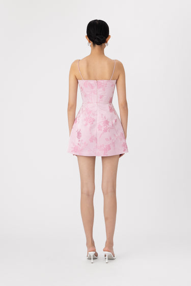 pink brocade cocktail dress 1960's SAKS 5TH AVE Pink Floral Brocade Hand Beaded Cocktail Dress Sz 4