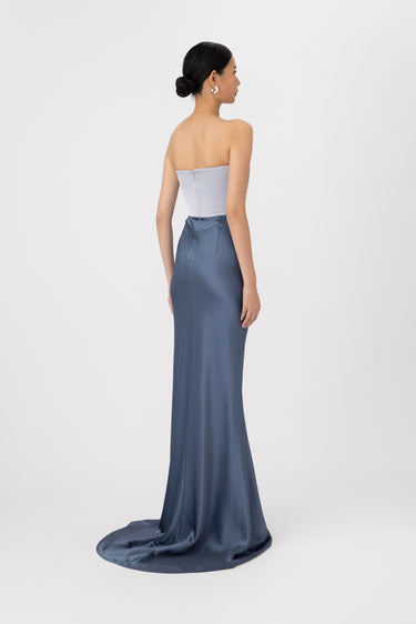SAU LEE | Isha Gown | Isha Gown - Blue Ash / 00