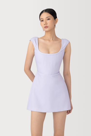 SAU LEE | Bryn Mini Dress | Bryn Mini Dress - Dusty Lavender / 00
