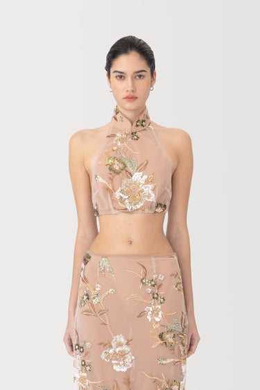 SAU LEE | Eliza Top | Eliza Top - Taupe Multi / 00