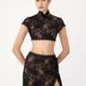 SAU LEE | Mimi Lace Top | Mimi Lace Top - Black / 00