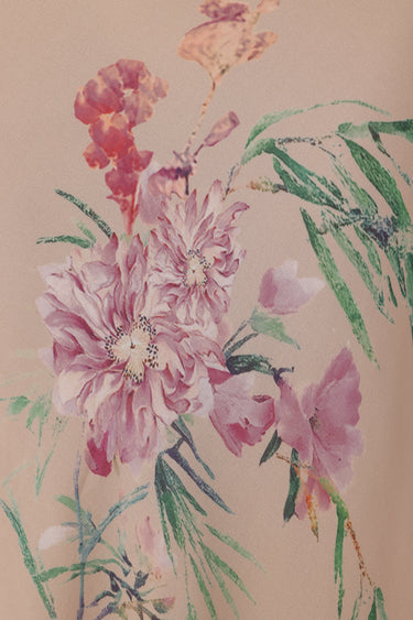 SAU LEE | Gillian Chiffon Dress | Gillian Chiffon Dress - Soft Clay / 00