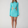 SAU LEE Dallas Knit Mini Dress - Aqua Blue / 00