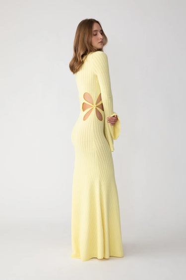 SAU LEE Destiny Knit Dress - Popcorn Yellow / 00