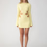 SAU LEE Dallas Knit Mini Dress - Popcorn Yellow / 00