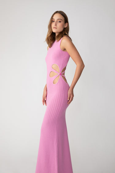 SAU LEE Daria Knit Dress - Taffy Pink / 00