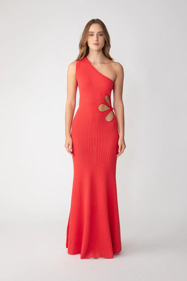 SAU LEE Dion Knit Dress - Chilly Red / 00