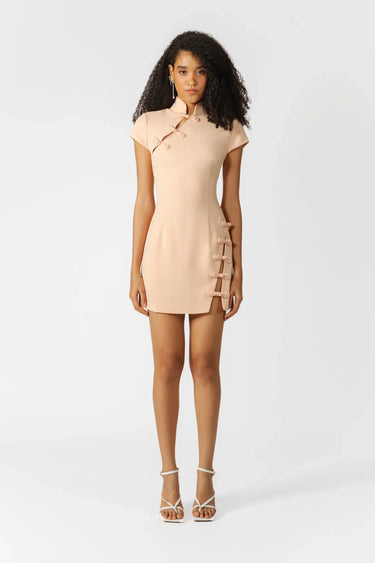 SAU LEE Iris Mini Dress - Nude Pink / 00