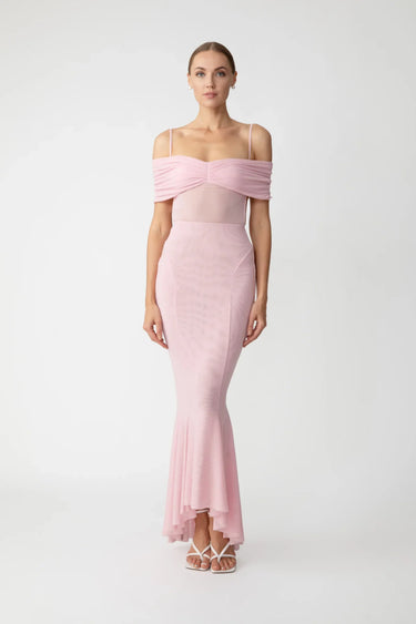 SAU LEE Keira Maxi Dress - Baby Pink / 00