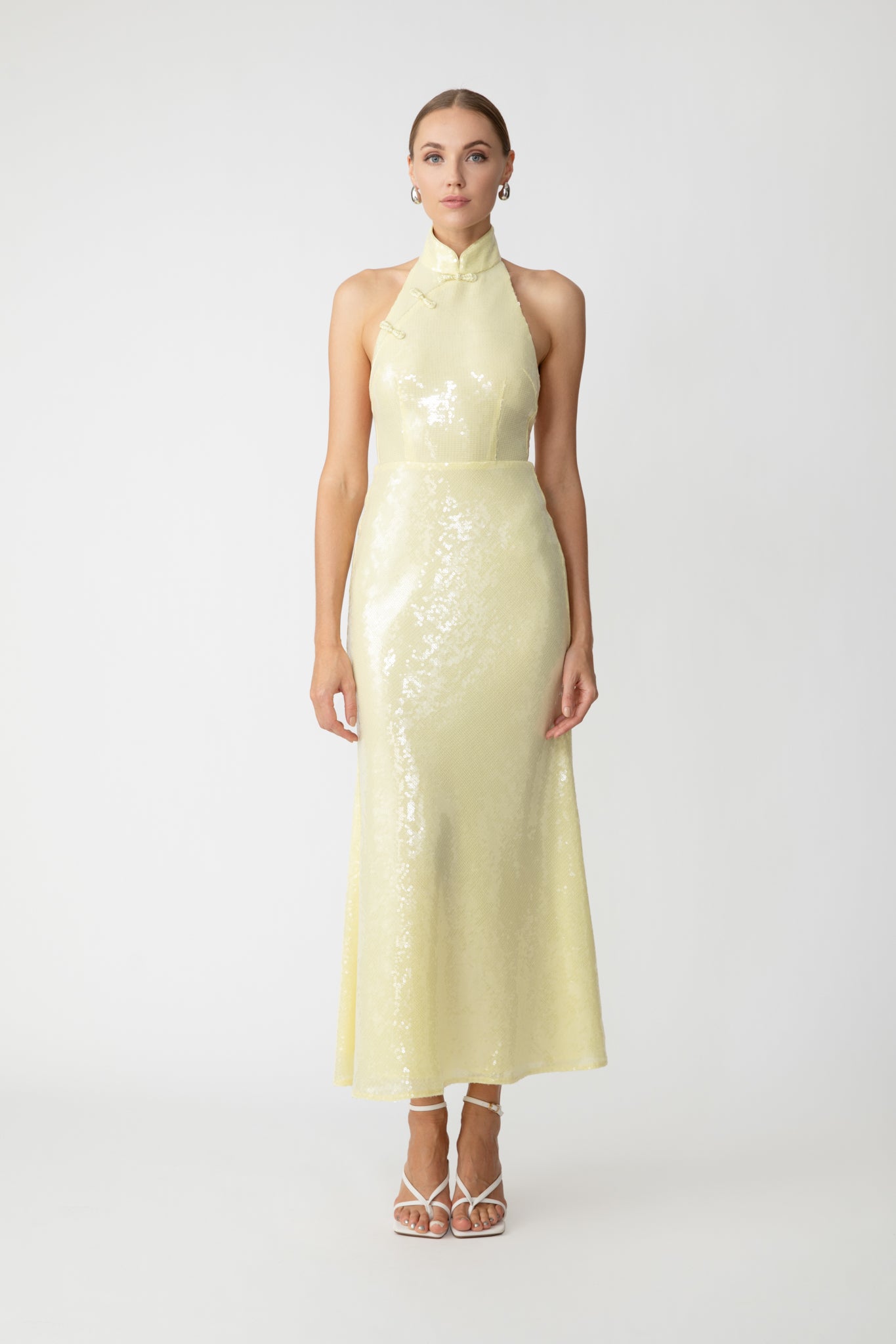 SAU LEE Womens Lace Spaghetti Strap Sweetheart Neckline Midi Evening Fit + Flare Dress