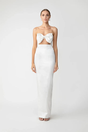 SAU LEE Esther Strapless Gown - White / 00