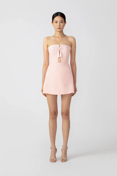 SAU LEE Isla Strapless Mini Dress - Baby Pink / 00