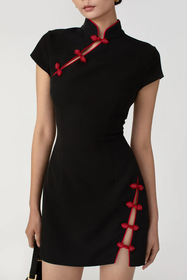 SAU LEE Isa Mini Dress, Black / 14 SAU LEE Isa Mini Dress, Black / 14