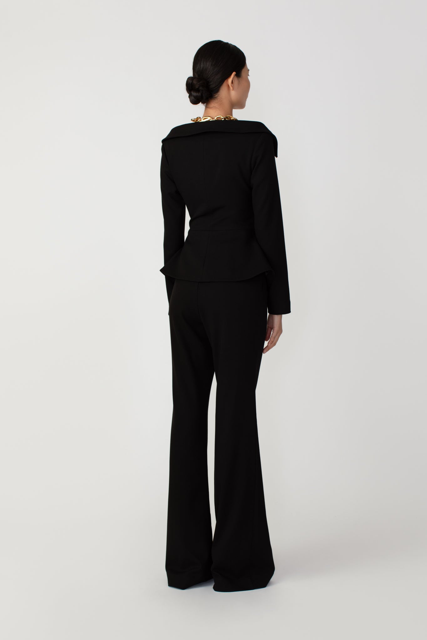 SAU LEE Nicola Twill Top - Black / 00