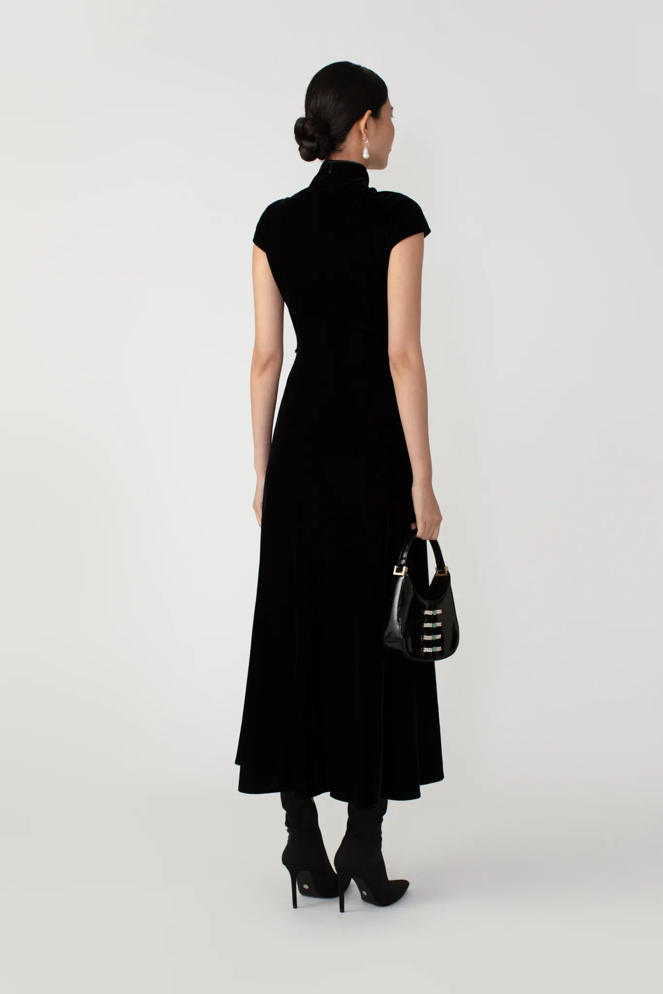 SAU LEE Vanessa Midi Dress, Black / 2 SAU LEE Vanessa Midi Dress, Black / 2