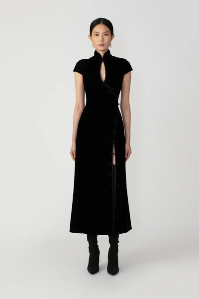 Sau Lee Vanessa Midi Dress, Black / 2 Sau Lee Vanessa Midi Dress, Black / 2