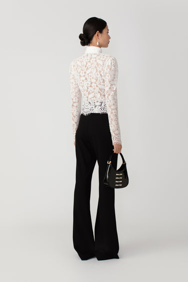 SAU LEE Roberta Lace Top - Ivory / 00