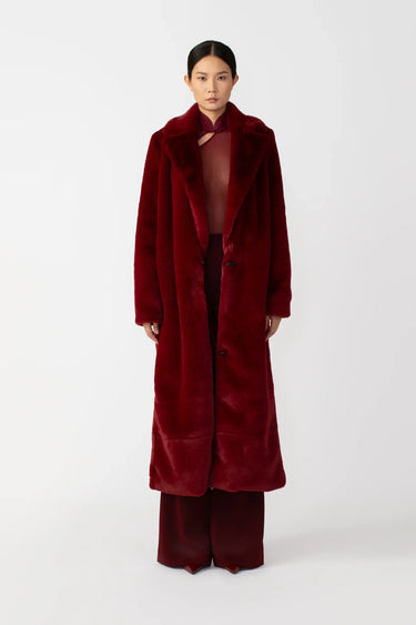 SAU LEE Quinn Coat - Bordeaux / 00