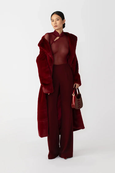 SAU LEE Quinn Coat - Bordeaux / 00